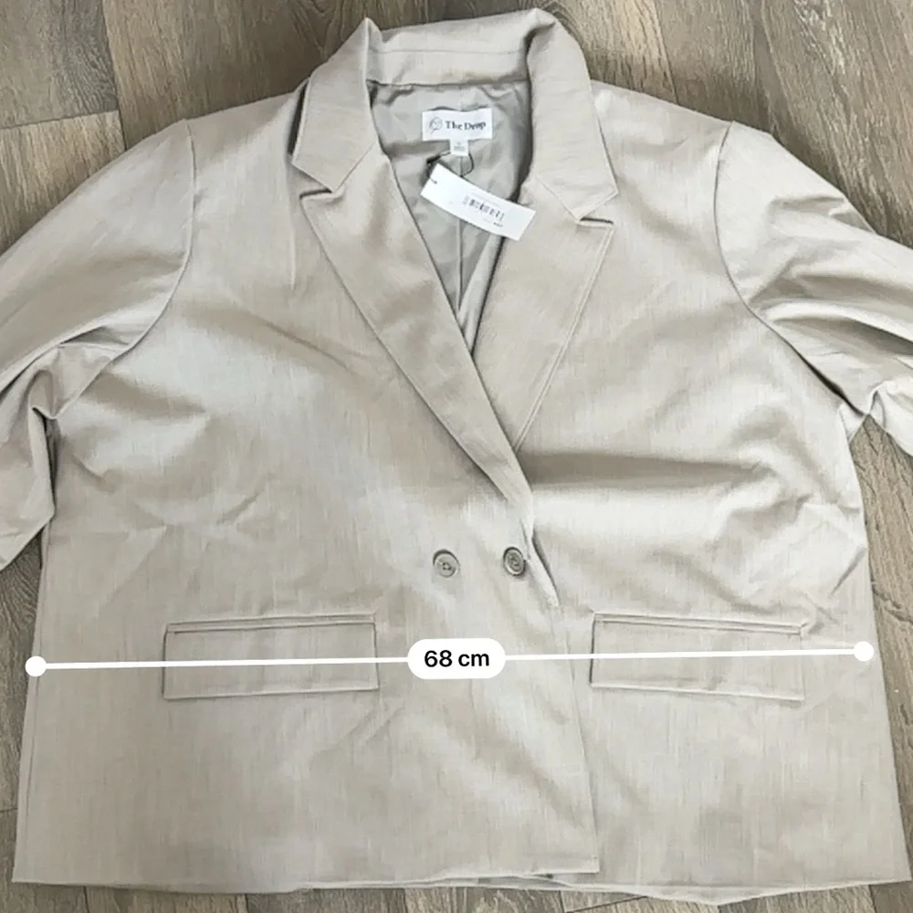 The Drop by Amazon Women's Beige Double-Breasted Blazer - Picture 8 of 11